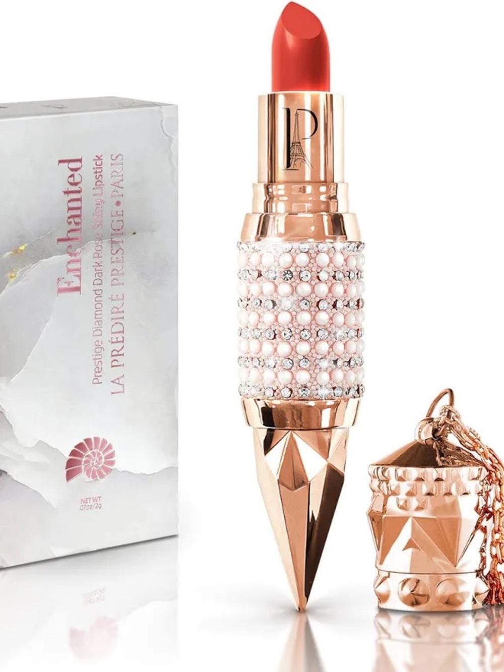 Enchanted Prestige Diamond Dark Rose Shiny Lipstick